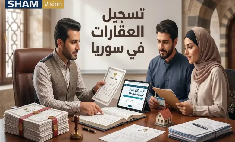 إجراءات ورسوم تسجيل العقارات في سوريا: التحديثات 2026