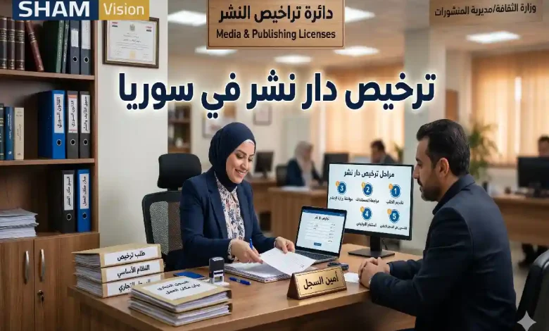 خطوات ترخيص دار نشر في سوريا: إجراءات وشروط قانونية