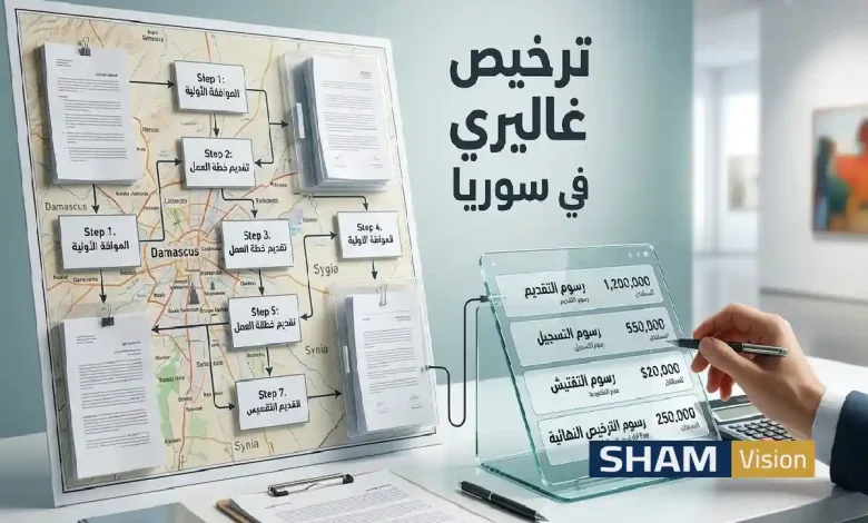 خطوات وتكلفة استخراج ترخيص غاليري في سوريا