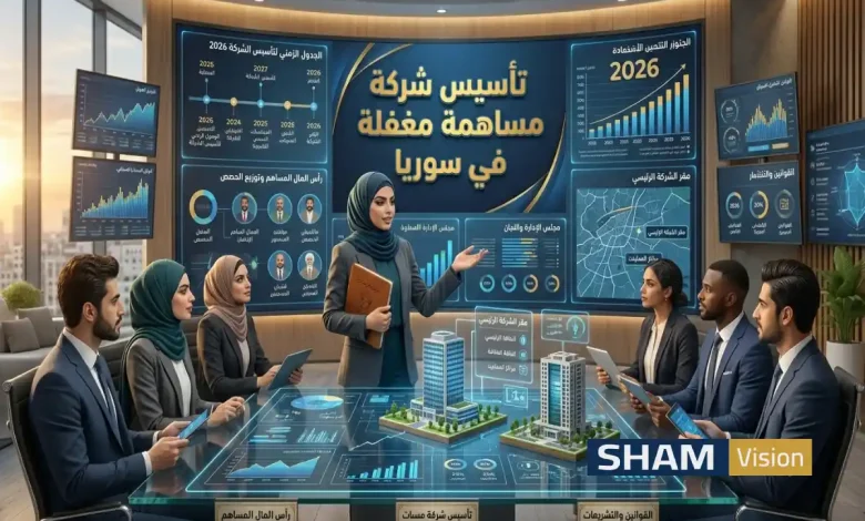 دليلك الشامل: تأسيس شركة مساهمة مغفلة في سوريا 2026 دليلك الشامل: تأسيس شركة مساهمة مغفلة في سوريا 2026